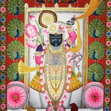 Jai Shree Krishna, 2*3 feet pichwai painting